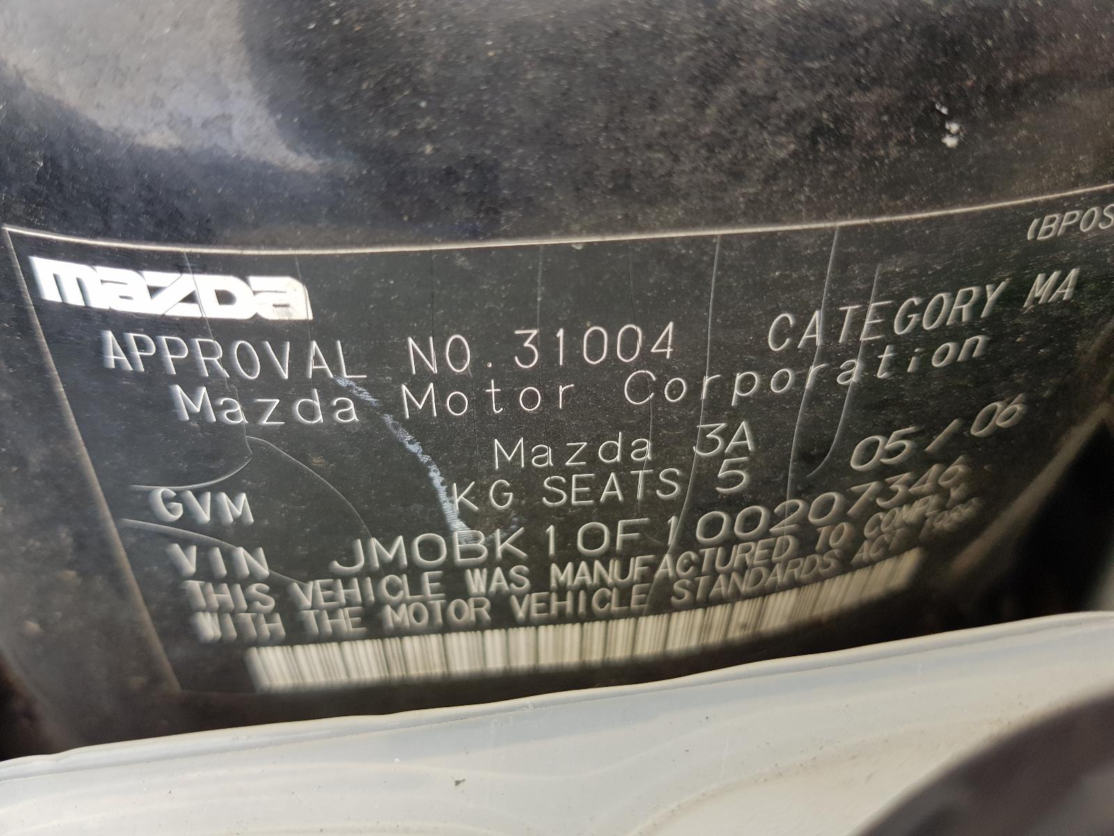 View Auto part Bonnet Mazda 3 2006