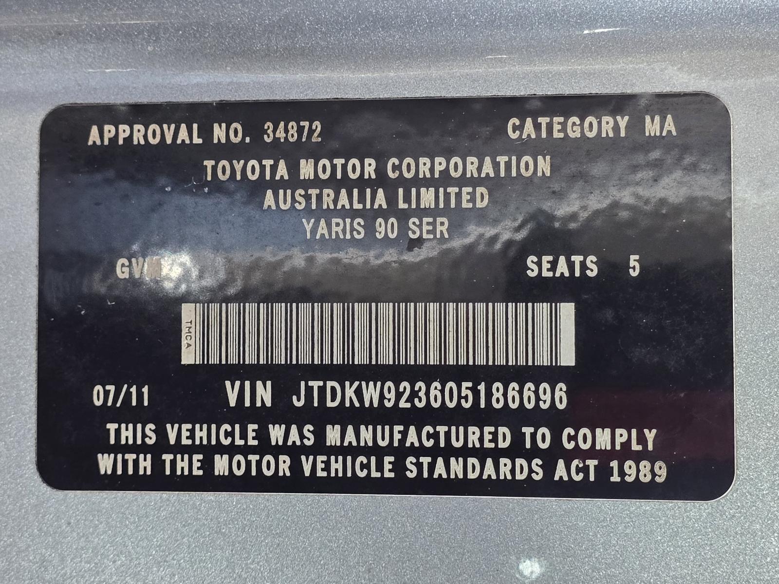 2011 Toyota Yaris Horn View Auto part Horn Toyota Yaris 2011