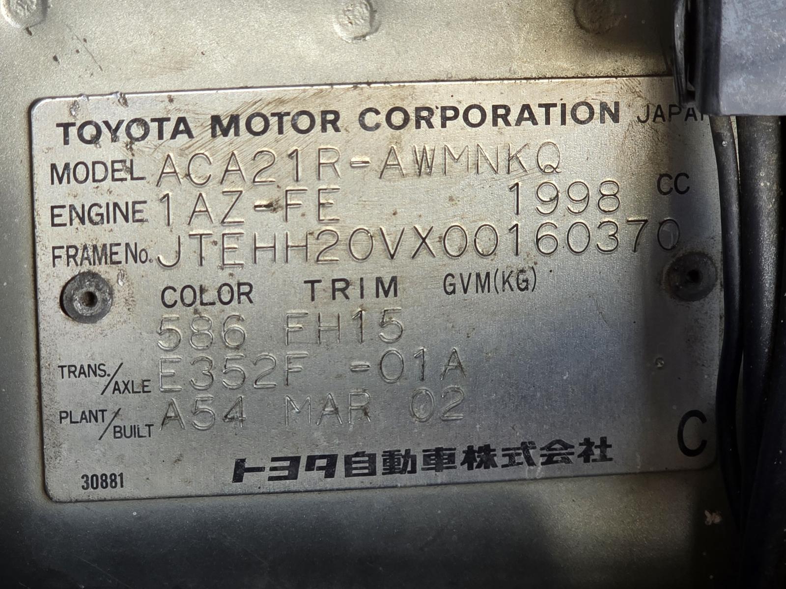 View Auto part Tyre Toyota Rav4 2002